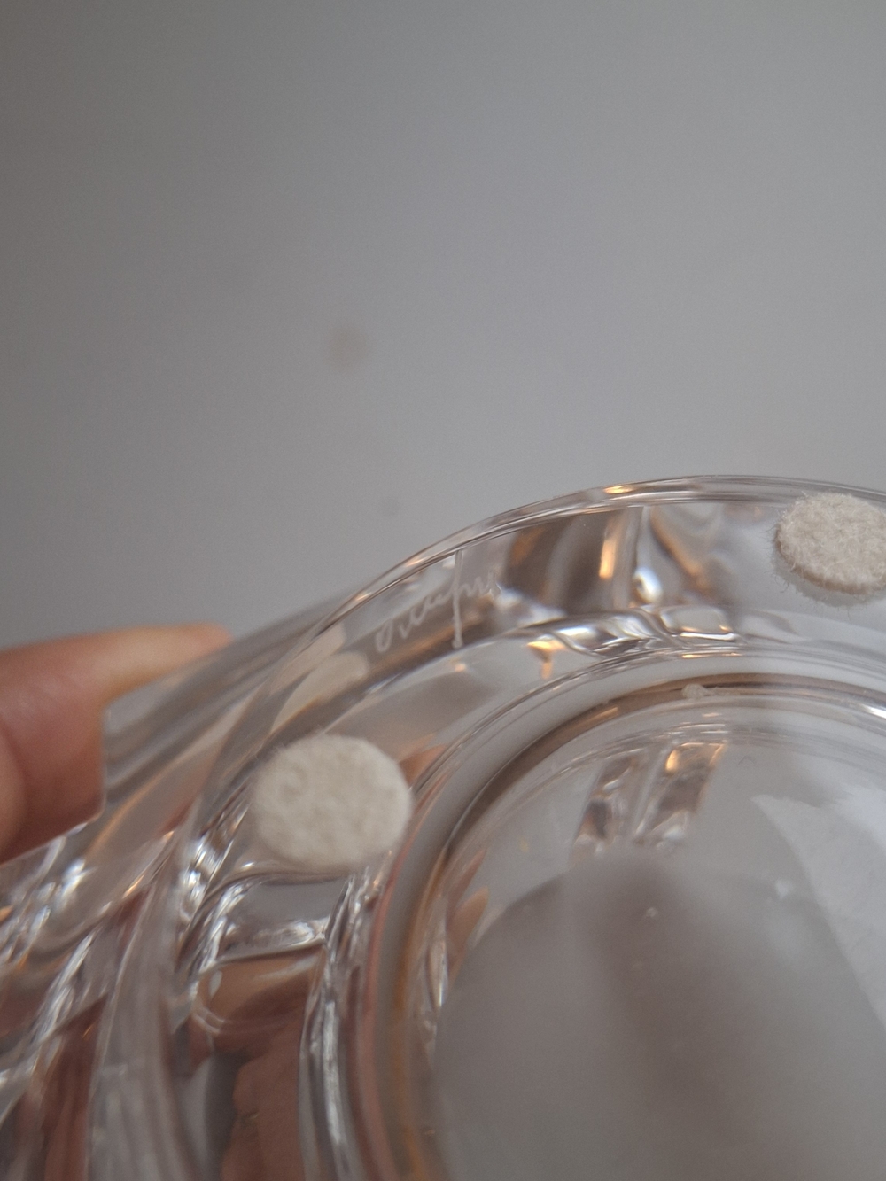 4.5"  Vintage Orrefors Sweden Crystal Bowl Sculpted Glass Candy Dish Home Decor - Picture 6 of 8